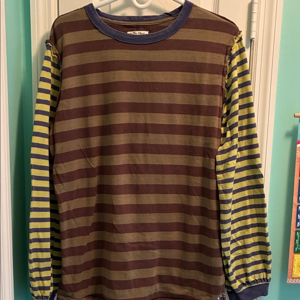 Free People Brown and Tan shirt